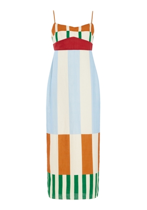 Cala de la Cruz Exclusive Paloma Linen Midi Dress - Moda Operandi