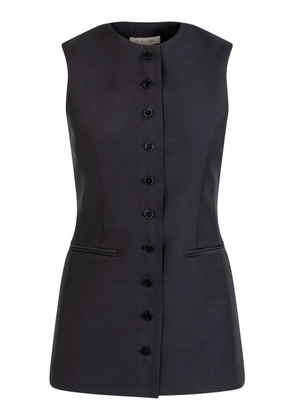 Heirlome Paulina Botton-Down Wool-Silk Top - Moda Operandi