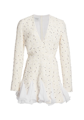 Giambattista Valli Polka-Dot Boucle Mini Dress - Moda Operandi