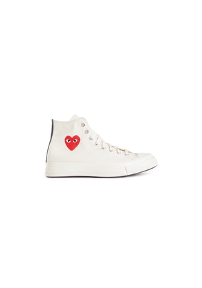 COMME DES GARCONS PLAY UNISEX WHITE SNEAKERS