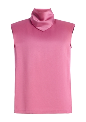 BEVZA Exclusive Hustka Satin Scarf-Neck Top - Moda Operandi