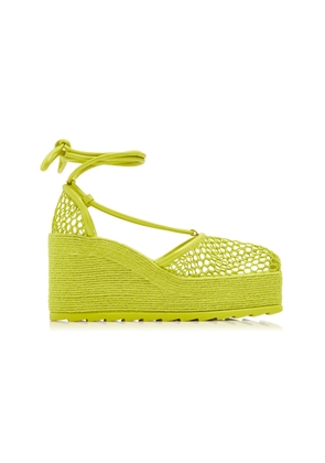 Bottega Veneta Lace-Up Wedge Espadrilles - Moda Operandi