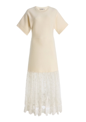 Sea Exclusive Diane Lace-Trimmed Knit Midi Dress - Moda Operandi