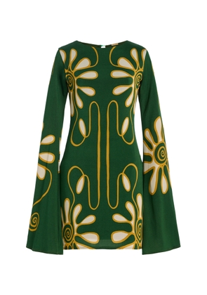 Cala de la Cruz Maisha Printed Jersey Mini Dress - Moda Operandi