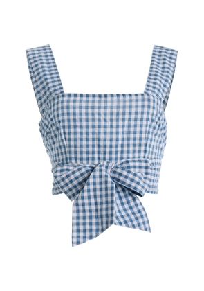 All That Remains Gingham Seersucker Cotton Tie Top - Moda Operandi
