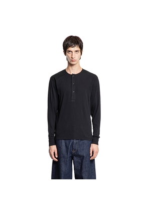 Cotton Stretch Rib Henley T-Shirt