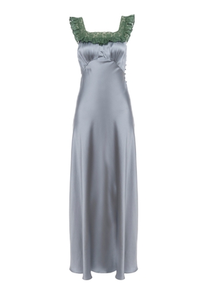 Chloé Lace-Trimmed Silk Satin Maxi Dress - Moda Operandi