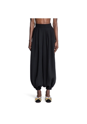 VALENTINO WOMAN BLACK TROUSERS