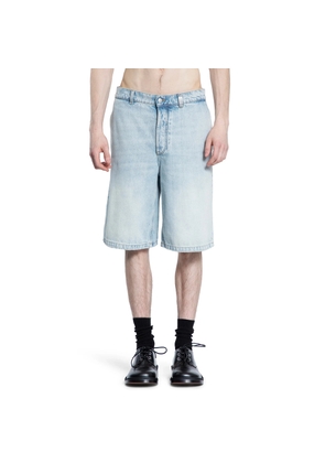 Stonewashed Wide Leg Denim Shorts