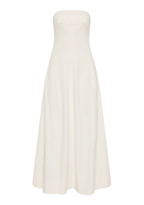 St. Agni Strapless Sculpted Cotton Maxi Dress - Moda Operandi
