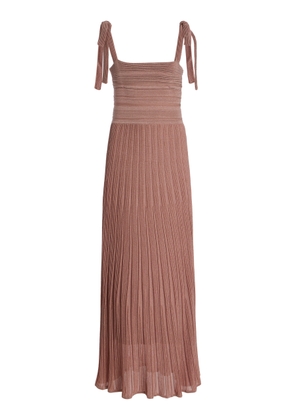 Zimmermann Lucky Metallic-Knit Maxi Dress - Moda Operandi