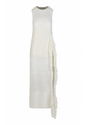 Heirlome Selena Fringed Knit Silk Maxi Tunic Dress - Moda Operandi