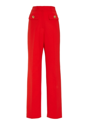 Oscar de la Renta Stretch-Wool Straight-Leg Pants - Moda Operandi