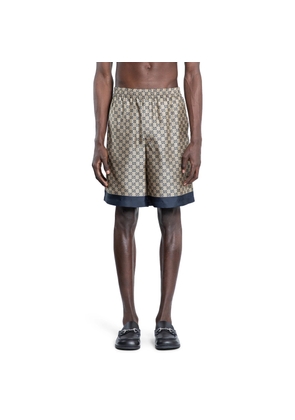 Printed GG Silk Twill Shorts