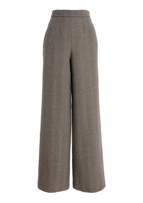 Oscar de la Renta Tailored Cashmere-Blend Wide-Leg Pants - Moda Operandi