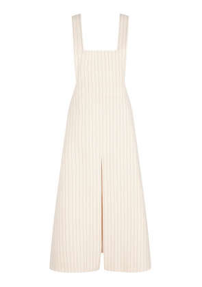 Zimmermann Hypnotic Pinstripe Apron Wool Dress - Moda Operandi