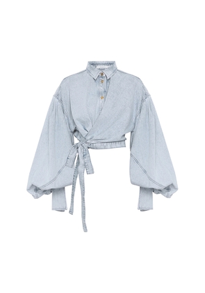 Zimmermann Rebellion Denim Wrap Top - Moda Operandi