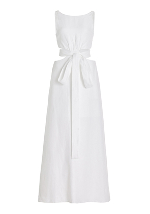 BONDI BORN Comino Cutout Organic Linen Maxi Dress - Moda Operandi