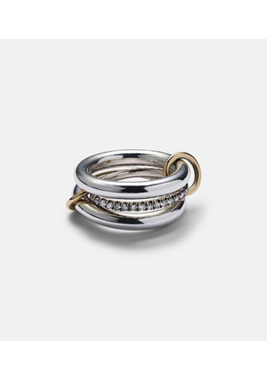 Spinelli Kilcollin Libra Noir sterling silver and 18kt gold rings with diamonds