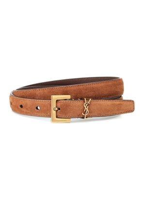 Saint Laurent Cassandre 20 suede belt