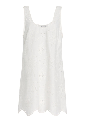 Matteau Cotton Broderie Anglaise Tank Mini Dress - Moda Operandi