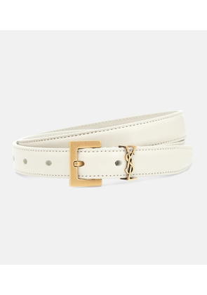 Saint Laurent Cassandre slim leather belt