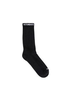 VETEMENTS MAN BLACK SOCKS