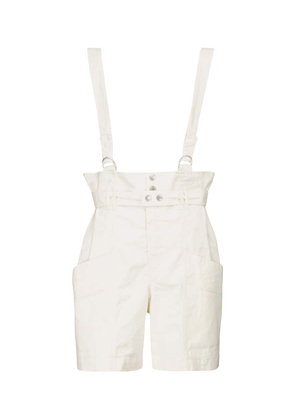 Isabel Marant Effie linen and cotton suspender shorts