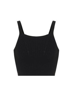 Live The Process Ribbed-knit crop top