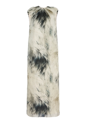 Brandon Maxwell The Margaux Draped Silk Sheath Midi Dress - Moda Operandi