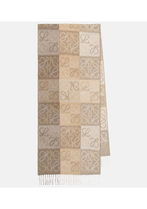 Loewe Anagram wool and cashmere scarf