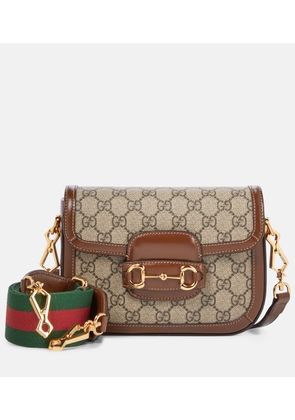 Gucci Gucci Horsebit 1955 Mini leather-trimmed shoulder bag