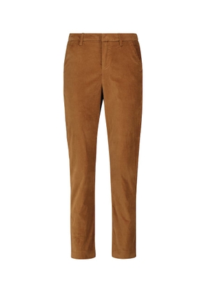 7 For All Mankind High-rise cotton-blend velvet pants