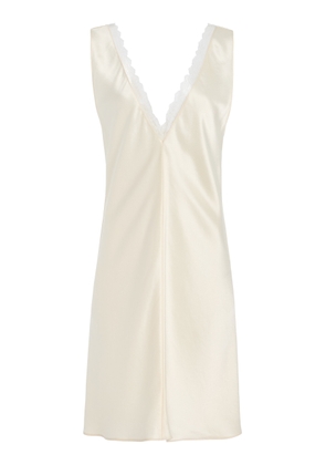 Leset Barb Lace-Trimmed Satin Mini Dress - Moda Operandi