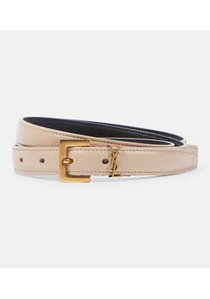 Saint Laurent Cassandre slim leather belt