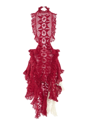 Diotima Spade Crocheted Merino Wool Midi Dress - Moda Operandi