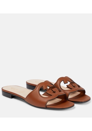 Gucci Interlocking G cutout leather sandals