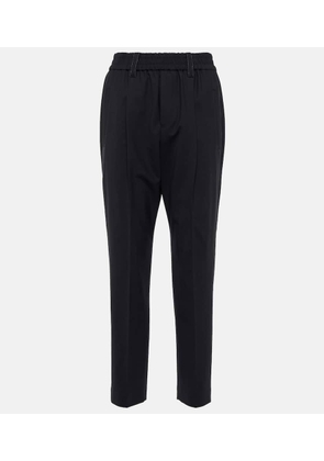 Brunello Cucinelli High-rise wool-blend pants