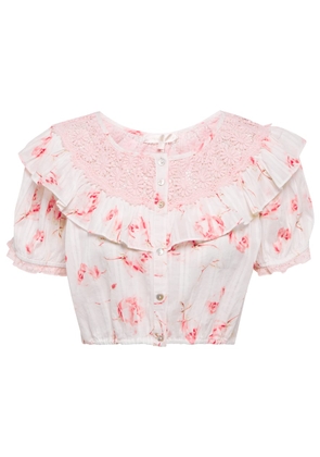 LoveShackFancy Elania floral top