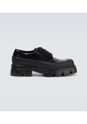 Prada Paneled leather Derby shoes