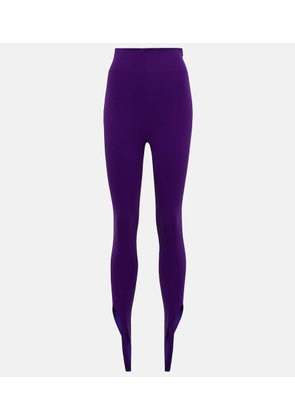 The Attico Jamie high-rise stirrup leggings