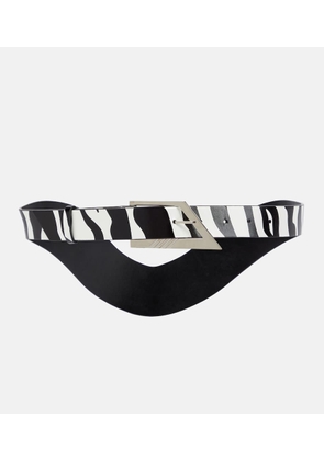 The Attico Printed leather belt