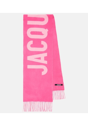 Jacquemus Logo jacquard wool scarf