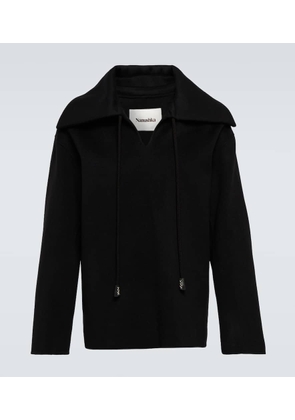 Nanushka Zevi wool and silk smock jacket