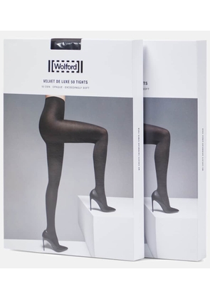 Wolford Velvet De Luxe 50 set of 2 tights