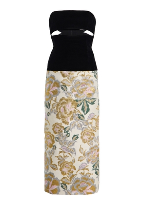 Carolina Herrera Cutout Panelled Midi Dress - Moda Operandi