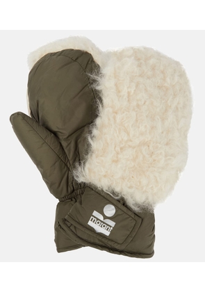 Isabel Marant Naerka shearling-paneled mittens