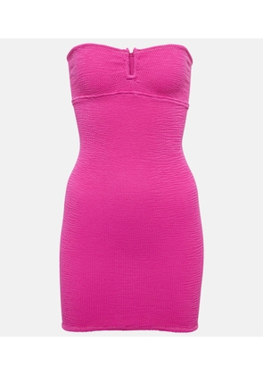 Reina Olga La Sciura textured bandeau minidress