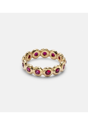 Octavia Elizabeth Nesting Gem 18kt gold eternity ring with rubies