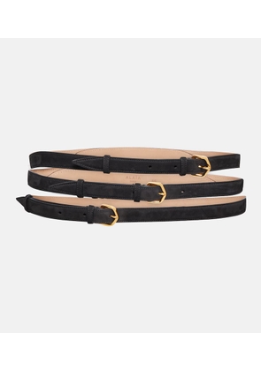 Alaia Multi slim leather belt